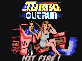 Turbo Out Run title screen for Commodore 64